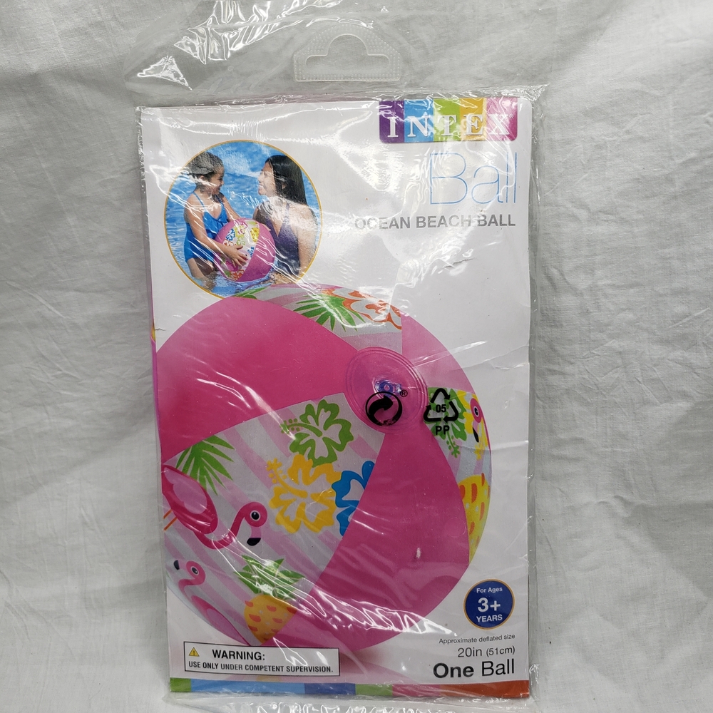 Intex Pink Ocean Beach Ball 20 Inches Inflatable